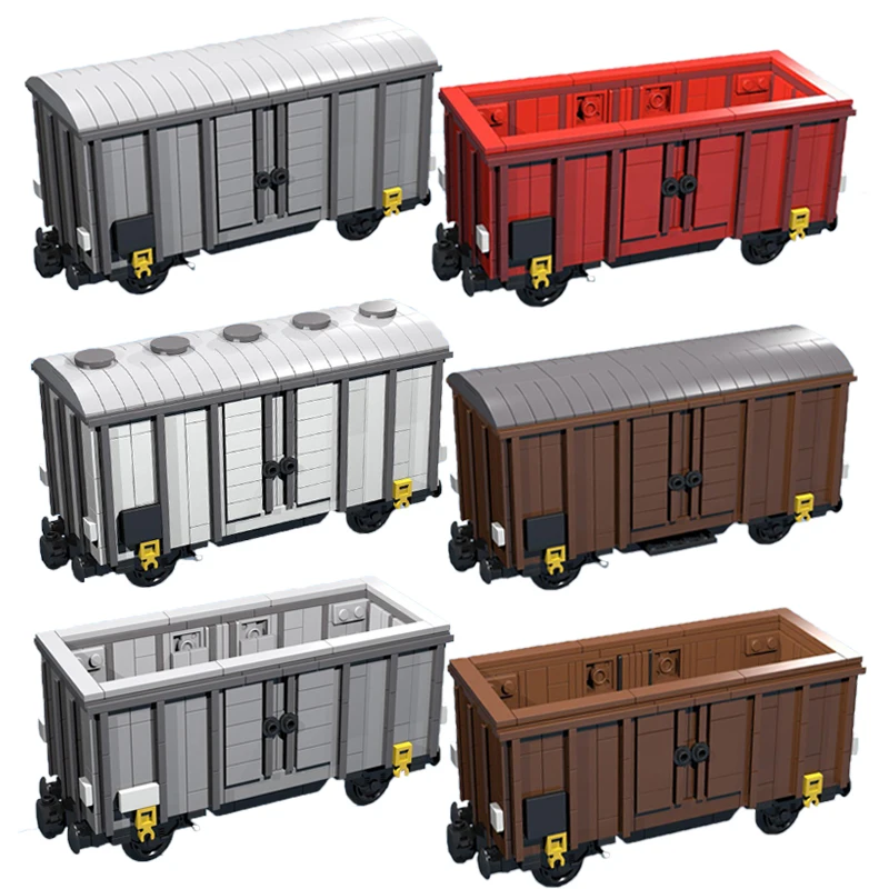 New Moc City Industrial 4-koliesový vagón otvorený nákladný vozidlo Model DIY Creative nápady detská hračka Narodeniny technológie Technologické bloky