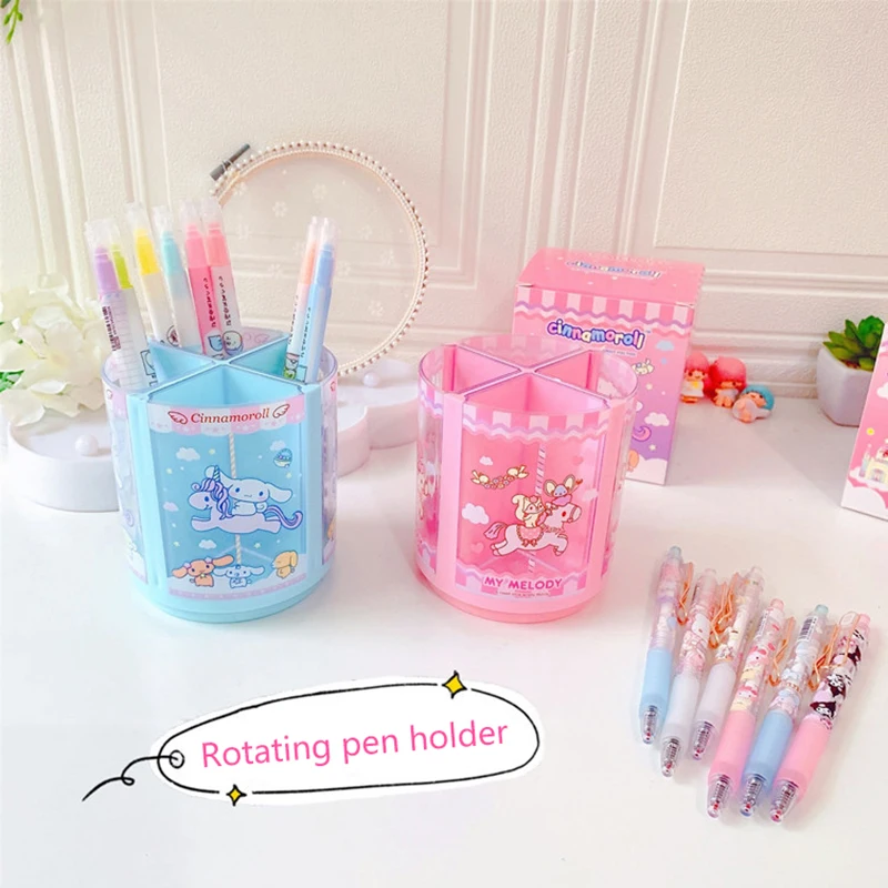 New My Cinnamoroll melody kawaii girl Heart Spinner Rotattable Pen Anime Anime Cute Desktop Plast Plack