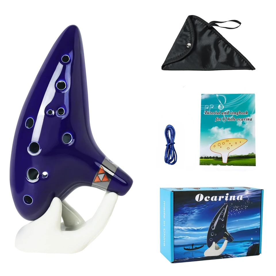 New Ocarina 12 Hole Alto C Ceramic Piccolo, hudobný nástroj, darček pre deti dospelých s stánok