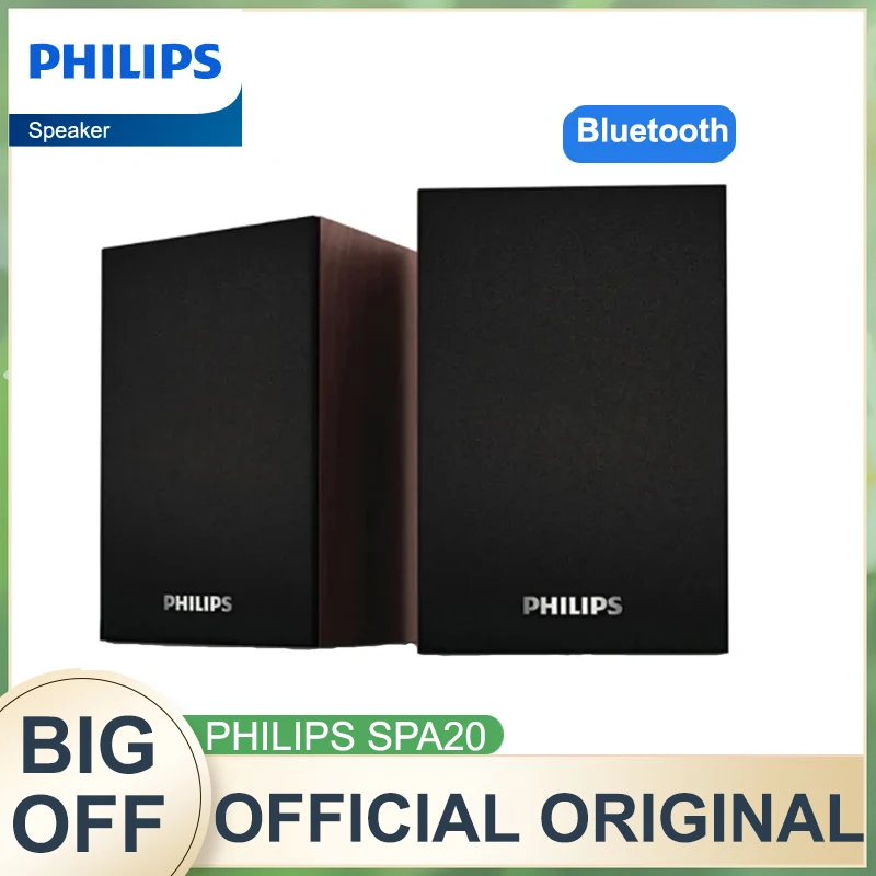 New Philips Spa20 Bluetooth reproduktory Outdoor Bullhorn Hudobný prehrávač Hifi stereofónny zvuk subwoofer pre počítačový stolný mobilný telefón