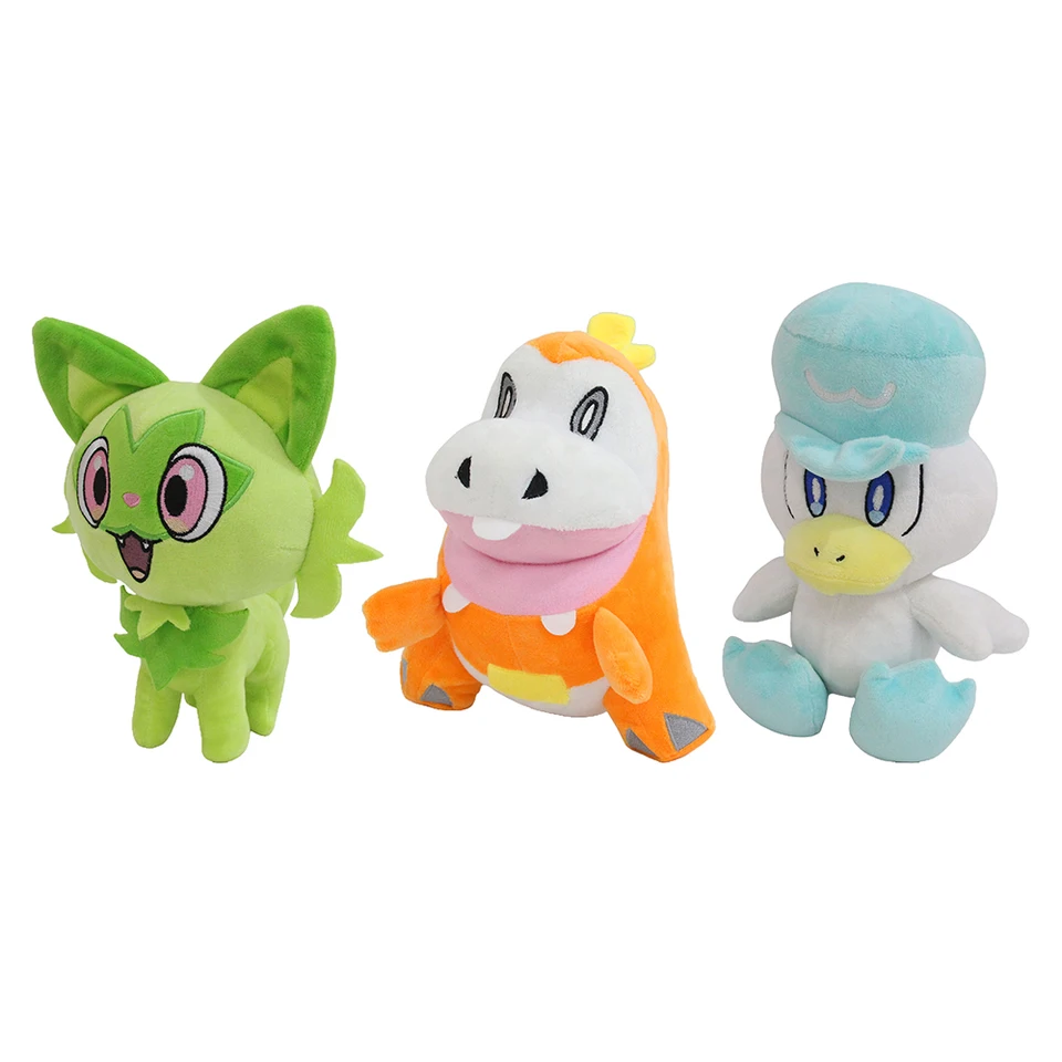 New Pokémon Scarlet a fialová plyšová hračka Kawaii Pokemon Sprigatito Fuecoco quaxly peluche plnené bábiky pre deti