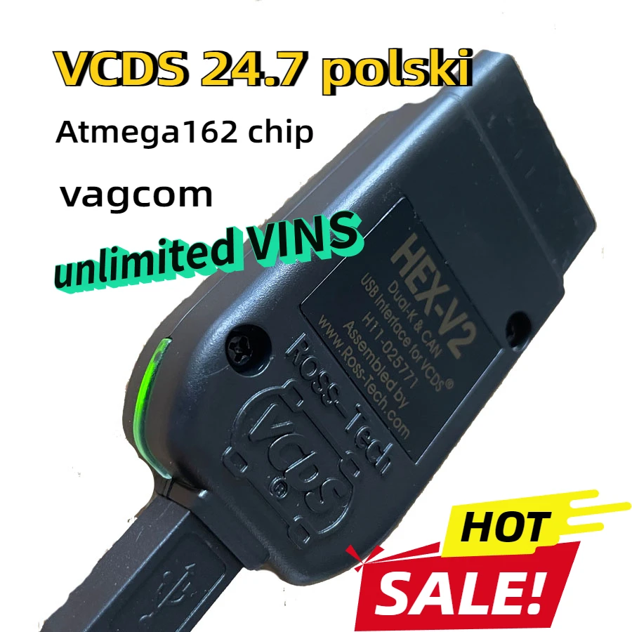 New Realese 24.7 VCDS VAG COM Poľský anglický nemecký francúzsky hex Can V2 Dianostics pre Audi Vw SoDa Seat Cars 1996-2017 Roky