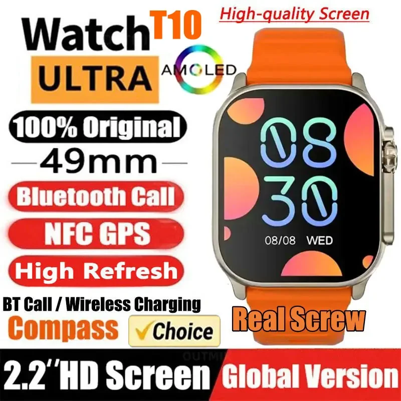 New Smart Watch 9 Ultra Gen 2 Watch Ultra Iwo Watch Ultra NFC Smartwatch Series 9 Bluetooth Call 2,2 palca bezdrôtové hodinky