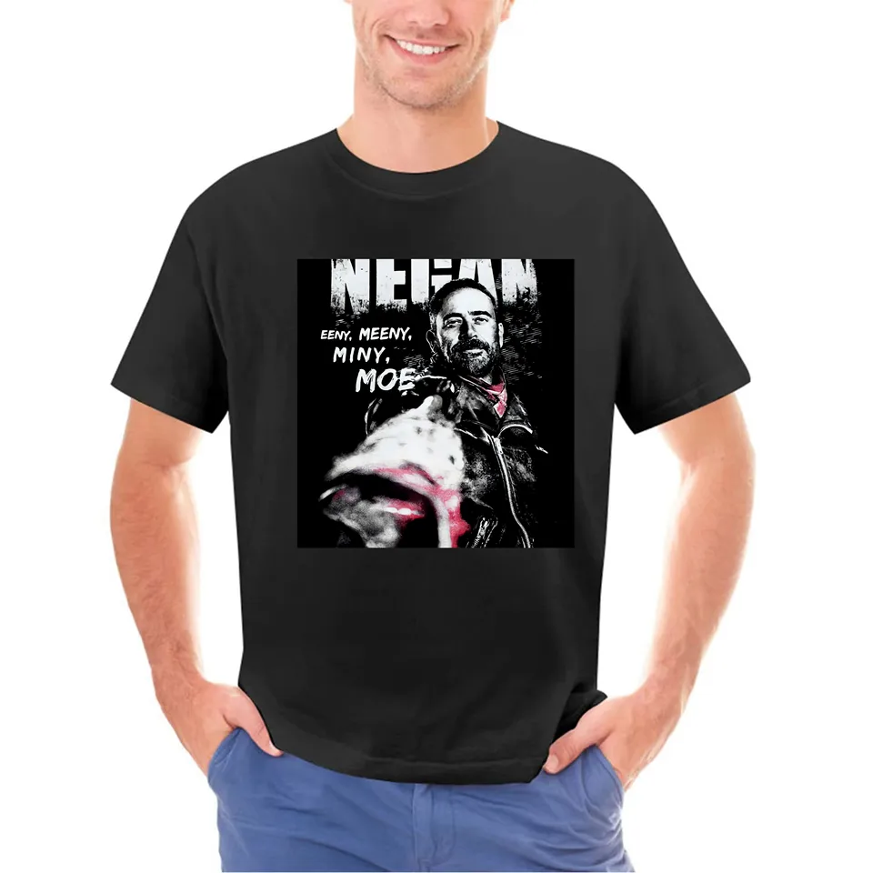 New The Walking Dead Negan Baseball Bat Cotton Casy Tričko s krátkym rukávom