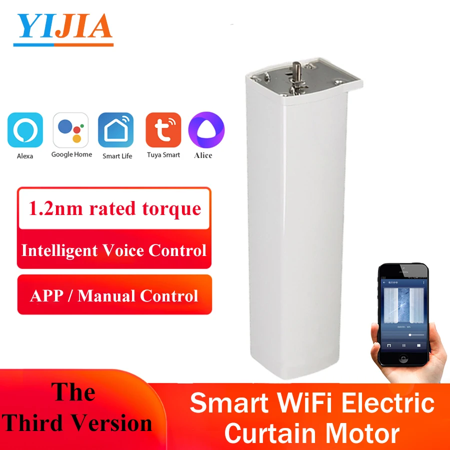 New TUYA 3 Generácia Zigbee Electric Curtain Motor Motor Motor Automatické záclony Alexa Google hlas