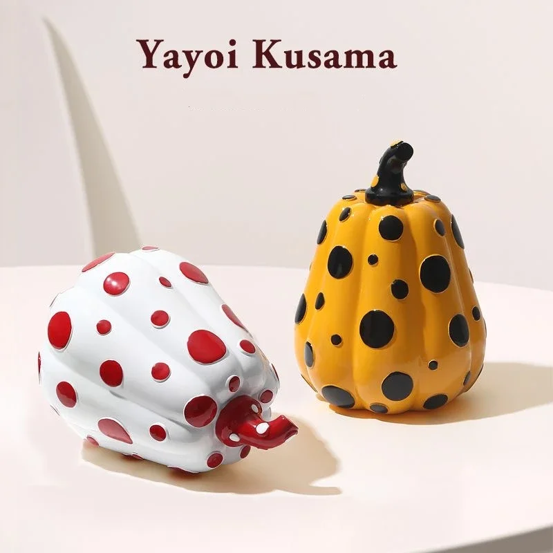 New Yayoi Kusama Polka dot tekvica dekorácia Kreatívne ručne tvorené abstraktné umelecké diela obývacia izba spál