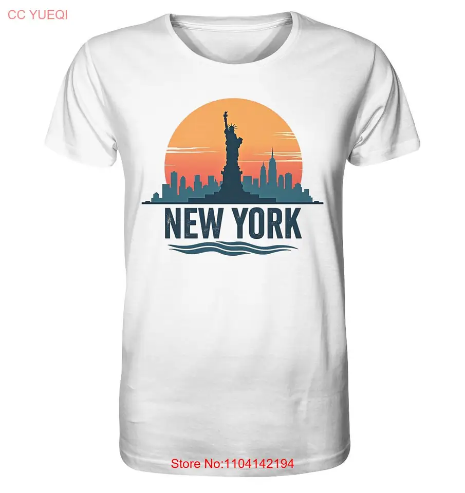 New York T tričko NYC Skyline Comic Art City Farebné mestské mesto Moderné cestovné potulky jedy