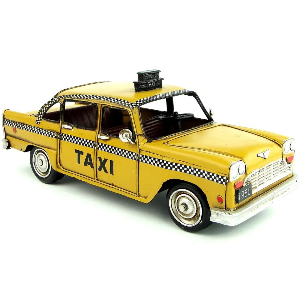 New York Taxis Writed Iron Resancraft Vintage Model Decotion Crafts Ozdoby Bar staré narodeniny Darčeková dekorácia
