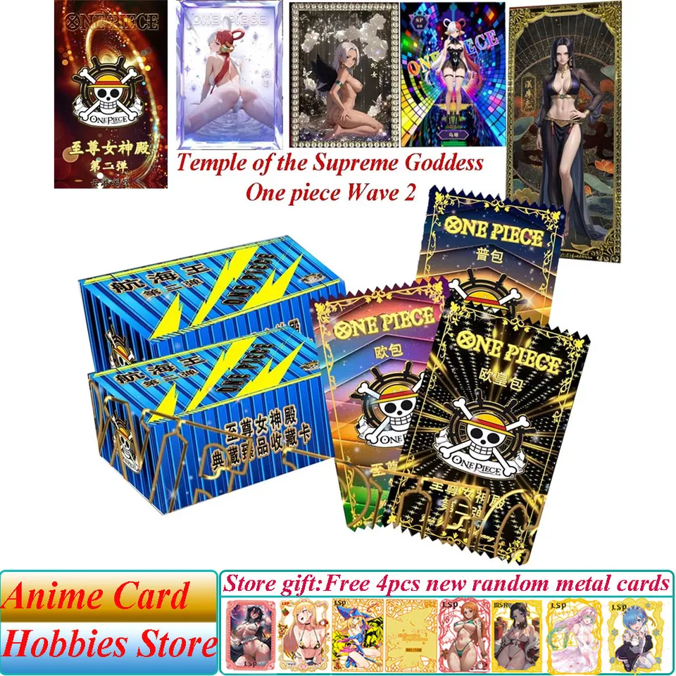 New Yunyou One Piece Collection Card Temple of the Supreme Goddess Wave 2 Anime Character Luffy Zoro Nami SSP Diamond Cards Gift