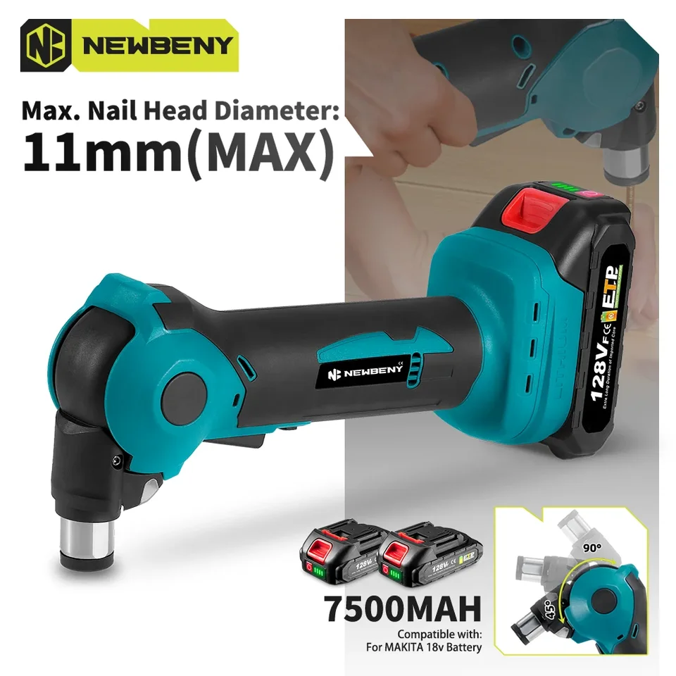 Newbeny Electric Auto Hammer Hammer Drill Screwdriver Nastaviteľný bezdrôtový efektívny výkonový nástroj pre batériu Makita 18V-21V