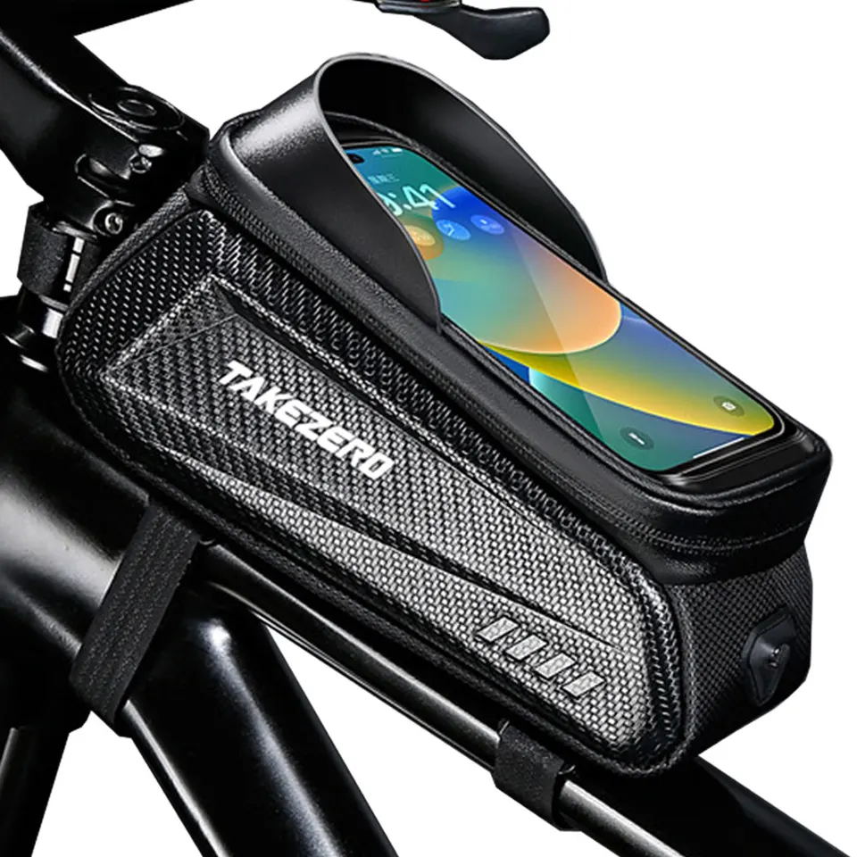 NEWBOLER BIKE BAG 2L 2L FREAM TRUBY CYKLING BAG CYCKLING BAG Vodotesný držiak na puzdro na telefón 7,2 palca