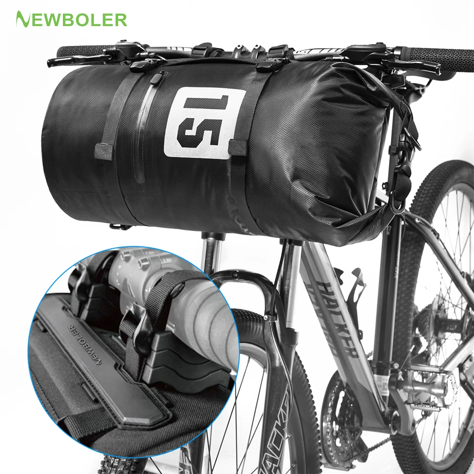 NEWBOLER BIKE BIKE BAG s prednou trubicou 10L/20L Vodotesné bicykle Kôš balenie cyklistický predný rámec Pannier