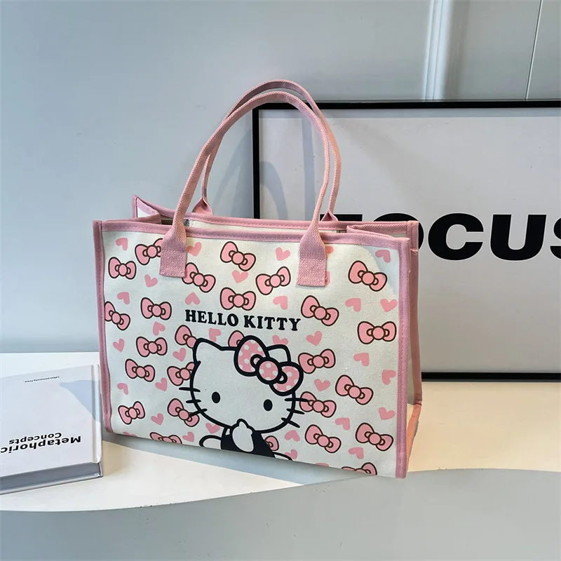 NewCartoon Hello Kitty Cute Oversitile Ramer Bag Veľká kapacita kníhku