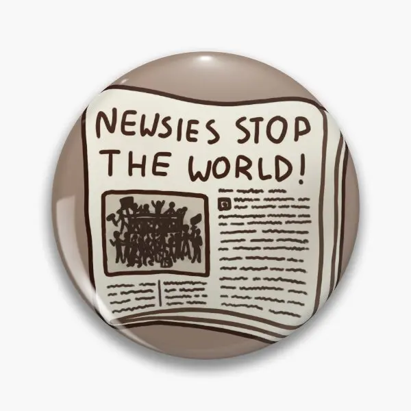 Newsies Zastavte svet Soft gombíka kovový kov Módny módny vtipný golier brošňa milenca oblečenie žien dekora