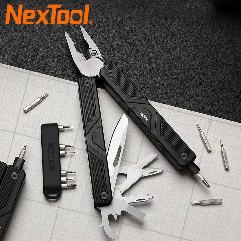 Nexool Gemini Multitool 13 v 1 nabíjateľný elektrický skrutkovač vreckový vreckový nôž skladacie kliešte Nožnice EDC Tools