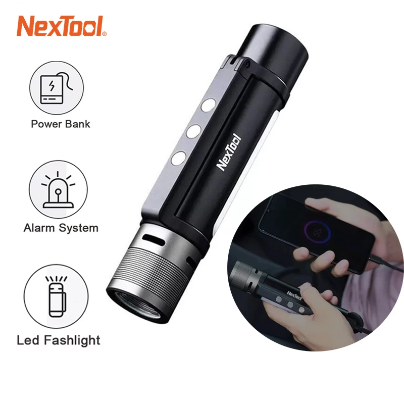 Nexool Outdoor 6 in 1 LED baterka ultra jasná pochodeň nepremokavá kemping nočné svetlo zväčšiteľné prenosné núdzové svetlo