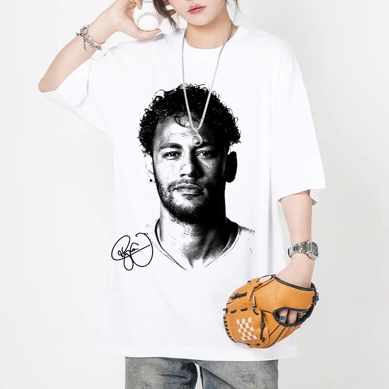 Neymar Neymarjr ťažká bavlna tlač s krátkym rukávom