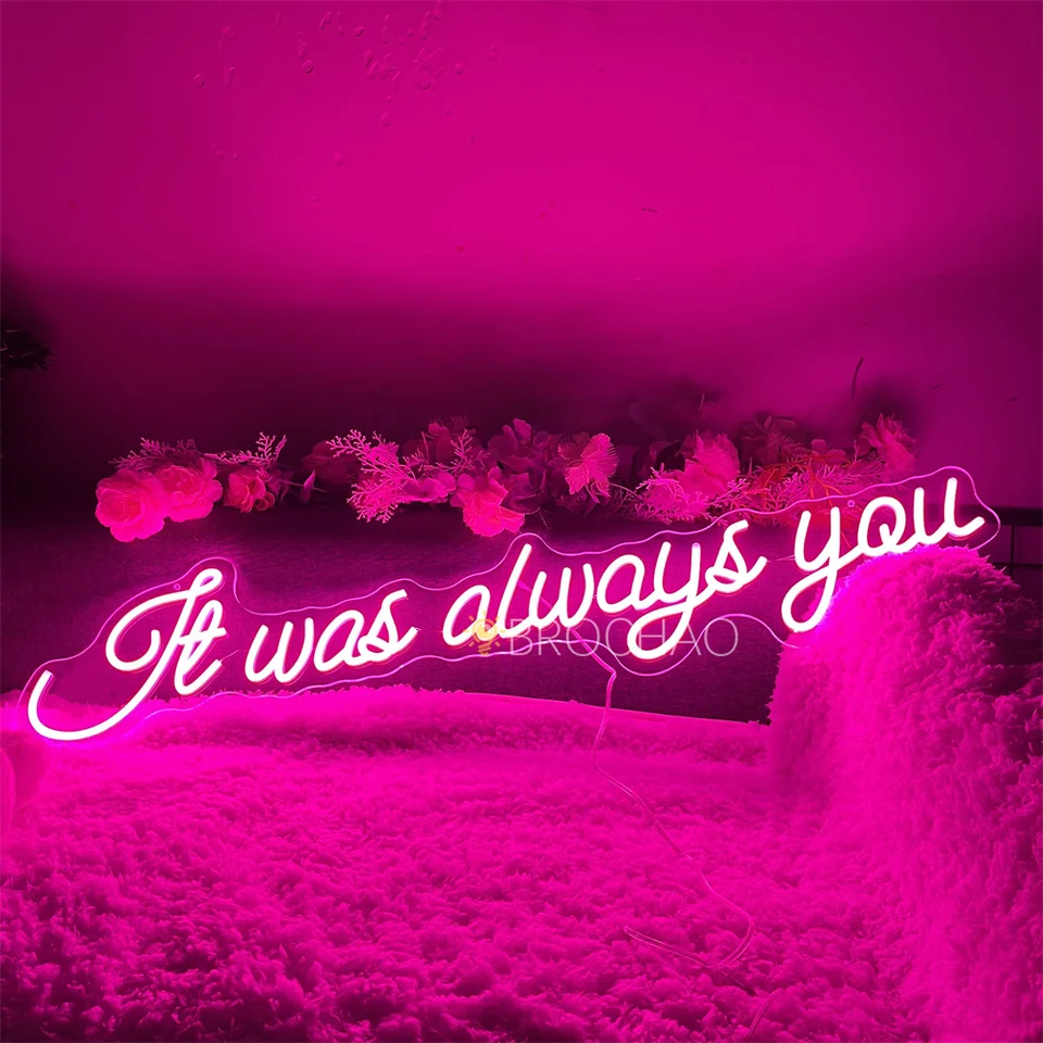Neónová LED značka, vždy ste boli LED nočné svetlá USB Značka miestnosť nástenná dekorácia NEON NEON LIGHS LAMPS SPIELE DEKORÁCIE