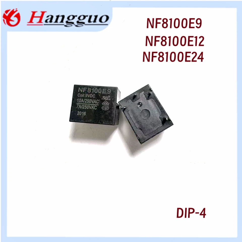 NF8100E9 NF8100E12 NF8100E24 Elektromagnetické výkonové relé 4pins