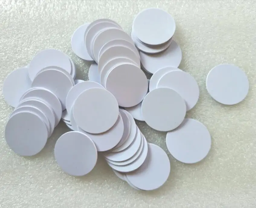 NFC Smart PVC Coin Tag 25 mm dia DIA kompatibilná s mobilným telefónom Samsung (balenie 10)