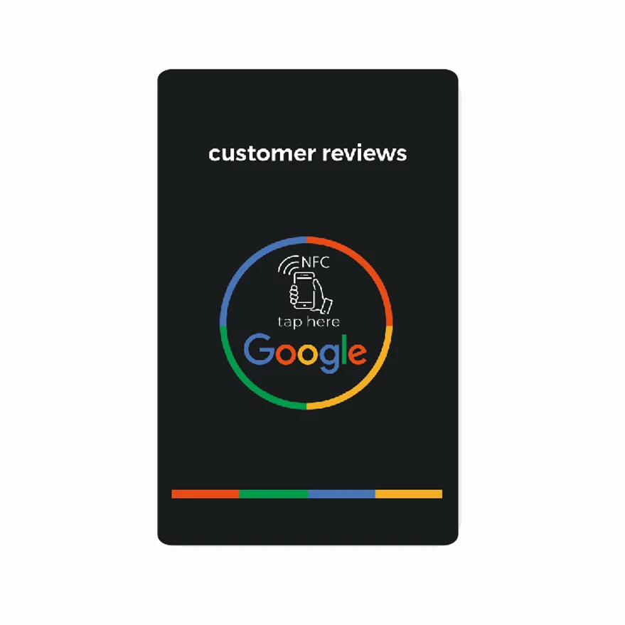 NFC Štandardná veľkosť veľkosti karty Google Card Card Zvýšte vaše recenzie Universal NFC karty