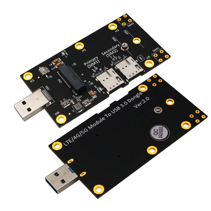 NGFF M.2 až USB 3.0 Adaptér s dvojitými slotmi karty Nano SIM pre modul 4G 5G EM06-E EM12-G EM7455 L860-GL RM520N-GL RM521F-GL