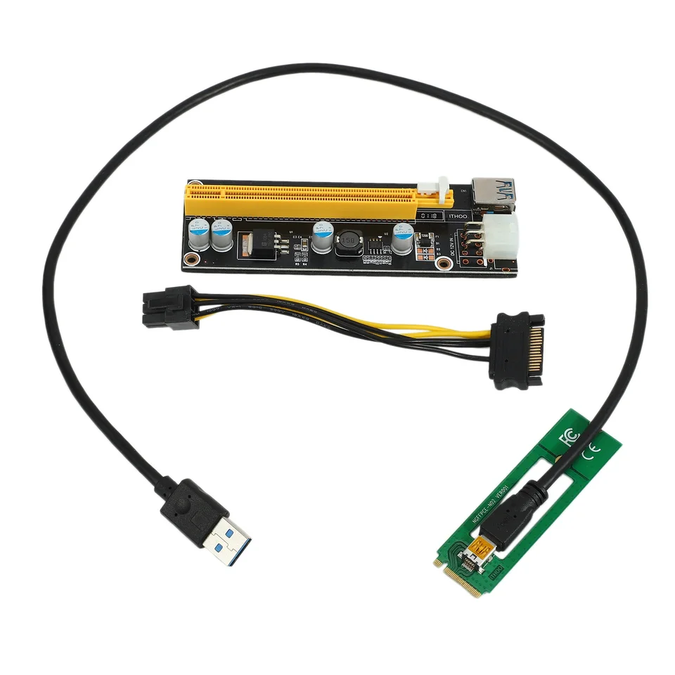 NGFF M.2 M Kľúč k USB 3,0 PCI-E Riser Card M2 na USB3.0 PCIe 16x 1x Extender s výkonom pre litecoin
