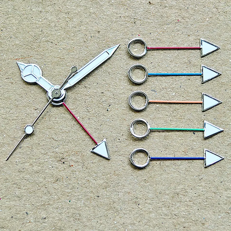 NH34 GMT Watch Hands Black Blue Red 4pins Fit NH34A Automatický pohyb Pánske náramkové hodinky Green Luminous ukazovatele GMT Needles Mod