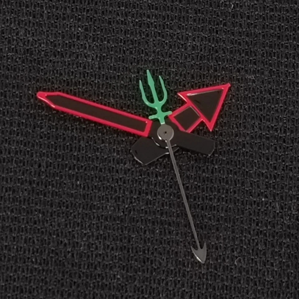 NH35 Watch Hands Red Edge s farebnou korytnačkou/ Trident/ Mermaid Seconds Hands Watch Accessories pre pohyb NH35/ NH36/ 4R36
