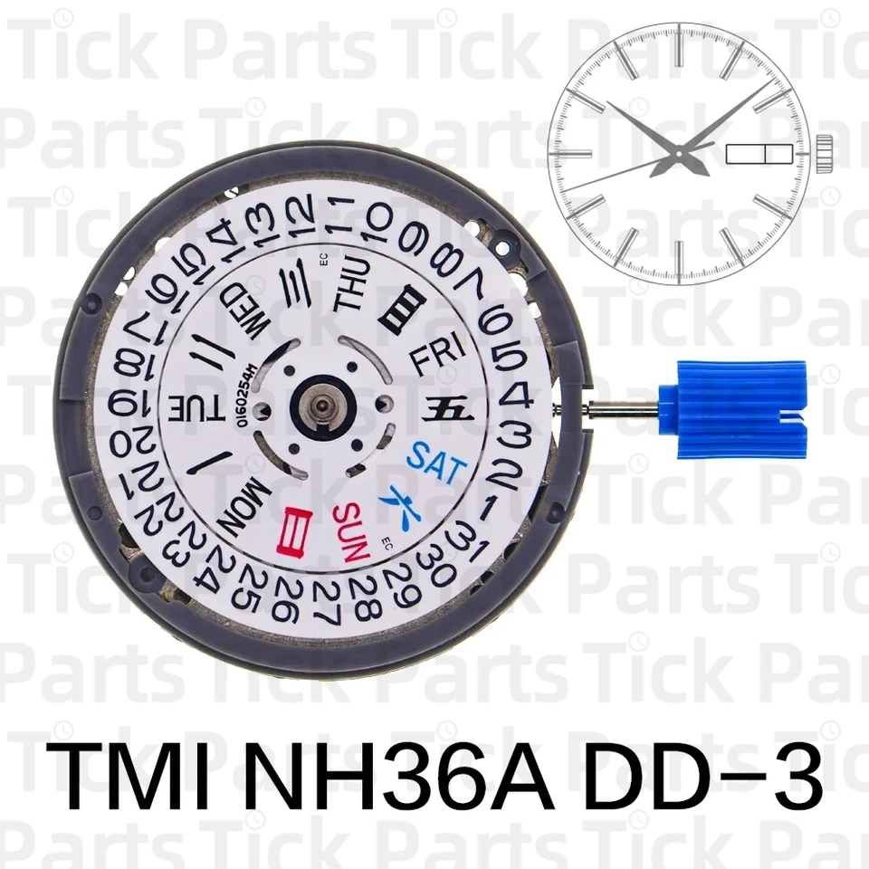 NH36A Automatické pohyby hodinky NH36 MECHANICKÝ NAPLATNÍCTVO Vysoko presný originálny 24 šperkov nahradiť príslušenské diely