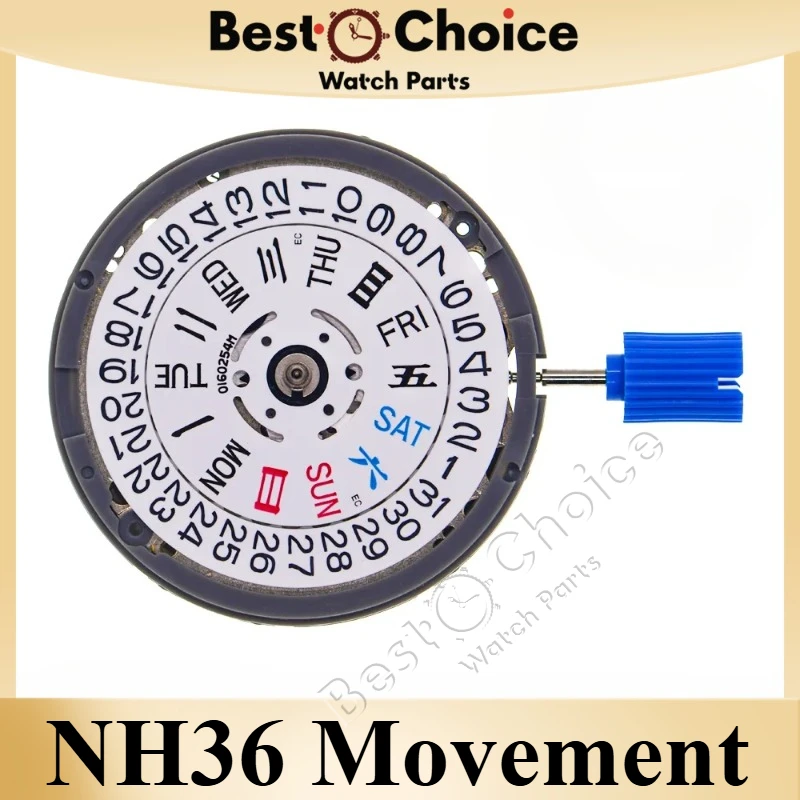 NH36A Automatický pohyb Originál 24 šperkov nahradiť príslušenské diely Hodinky pohybov NH36 Mechanická náhrada vysoká presnosť