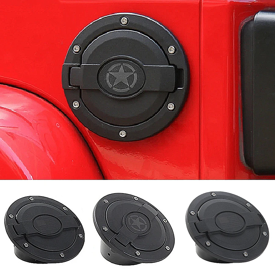 NHAUTP 1KS Auto Príslušenstvo pre Jeep Wrangler JK 2/4 Dvere externá krytka palivovej nádrže 2007-2017
