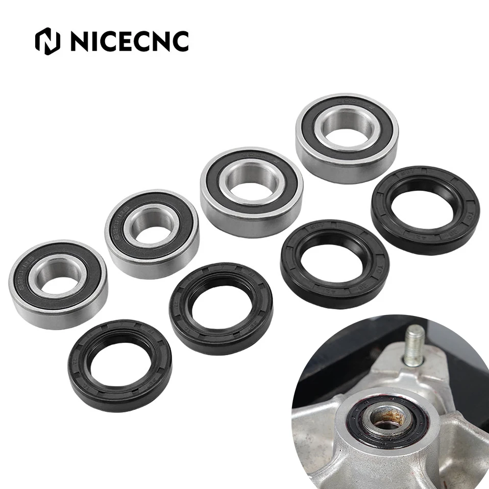 NICECNC ATV Súprava predných kolies a tesnenia pre Yamaha Raptor 700 700R 350 250 YFZ450 450R X #93306-00446-00 Príslušenstvo