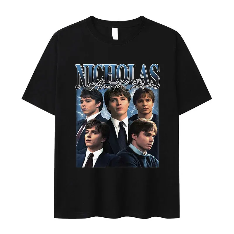 Nicholas Alexander Chavez TV Series Grafické tričko Men Retro vysokokvalitné módne tričká Unisex 100% bavlnené tričko s nadmerným veľkým množstvom