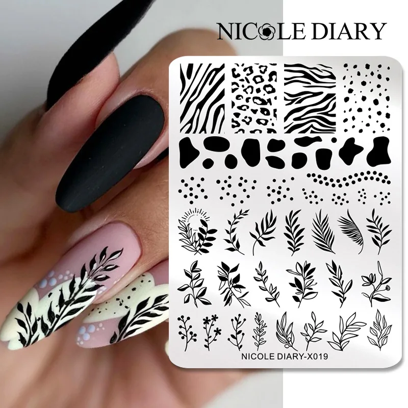 Nicole Diary Flower Listy na nechty umenia pečiatkových dosiek