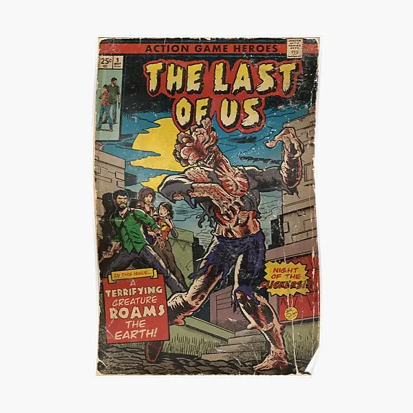Night of the Clickers Comic Book Cover Plagát Decort Wall Wall Domov Ozdob