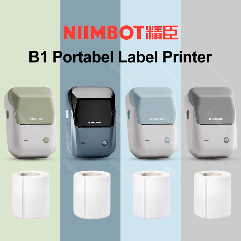 Niimbot B1 Label Mini Thermal Self-Abself Tlačiareň BT prenosný label pre mobilnú nálepku