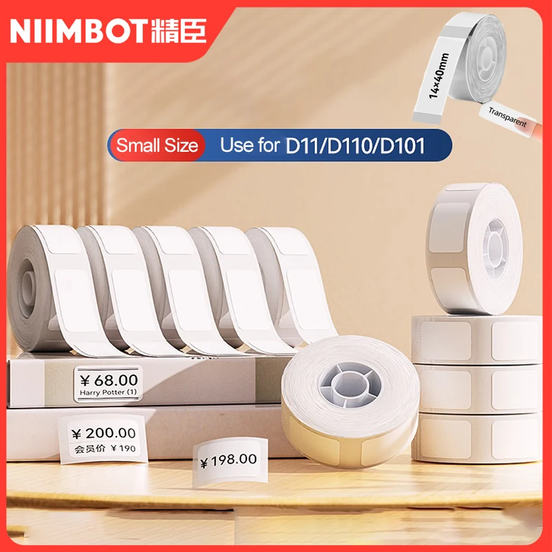 Niimbot D11 D110 D101 Mini Thermal Label Printer Paperodotesný anti-ropný štítok bez lepidla, ktorá odolná voči škrabancovi-rezistentnej páskovej nálepke Tlač