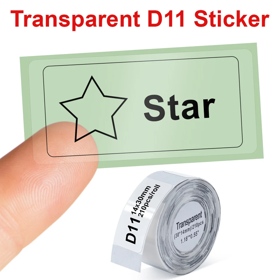 Niimbot D11 D110 štítok Nálepka vodotesné lepidlo Transparentné biely papier D11 pre niimbot D11 D110 Tlačiareň DIY TAPE TAPE