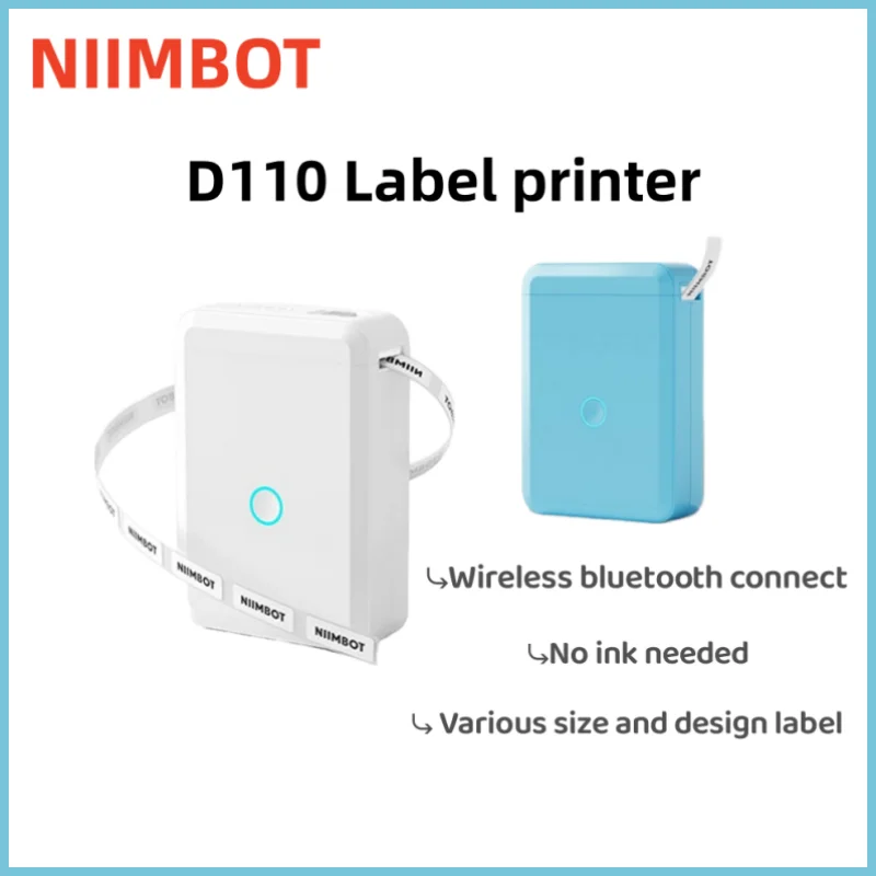 NIIMBOT D110 Tlačiareň štítkov TLAČKA ANKLESS Bluetooth Label Termal Printer Cartoon Version
