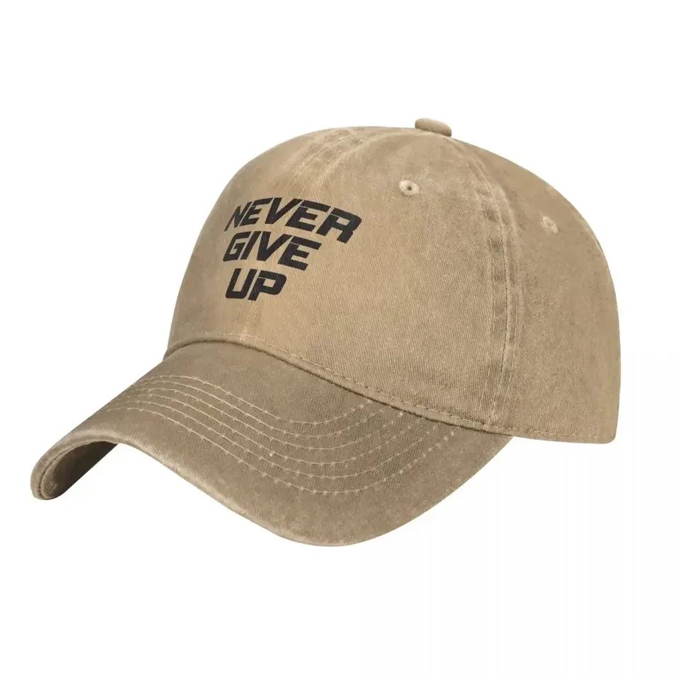 Nikdy sa nevzdávajte baseballovej čiapky logo tenisové hip hopové klobúky letné neformálne unisex vintage vlastné baseballové čiapky