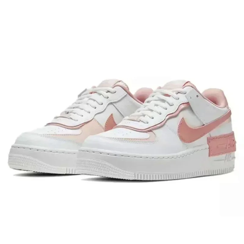 Nike Air Force 1 Shadow Macaron Low Top Board Shoes Jednoduchá, neformálna, pohodlná, odolná dámska biela prášok
