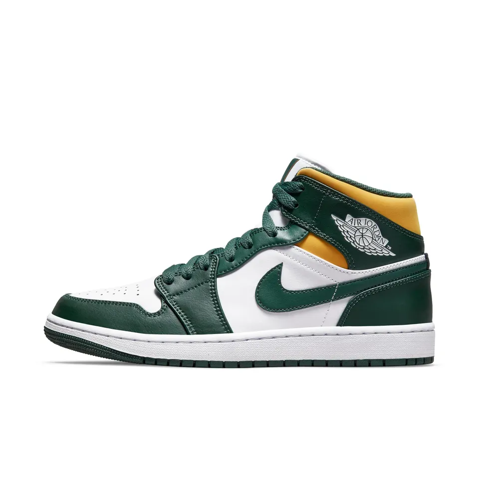Nike Air Jordan 1 MID AJ1 Pánske topánky Stredne špičkové príležitostné športové dosky Basketbalová guľa