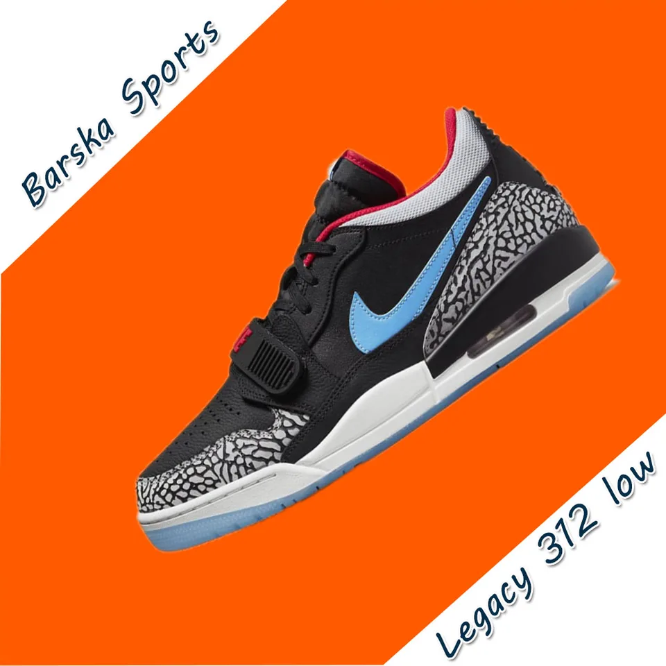 Nike Air Jordan Legacy 312 Low Man Sneakers Autumn Lightweight Cushioning Basketball topánky ležérne a pohodlné tenisky čierne