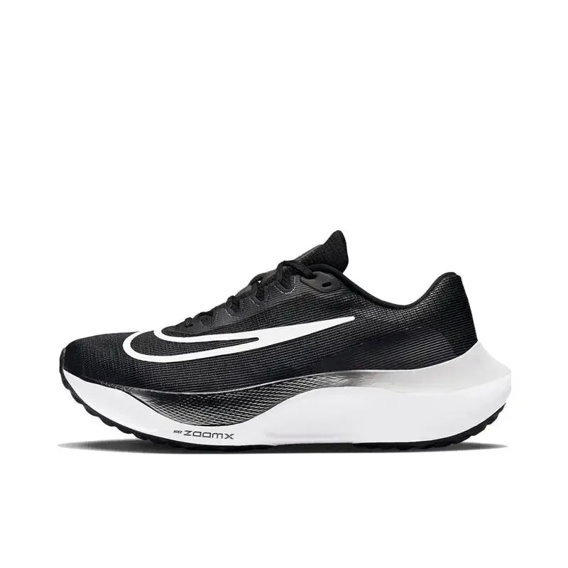 Nike Zoom Fly 5 mužov špongia penová uhlíková doska Pohodlné odpruženie opotrebenia odolné voči priedušnej sieťovej obuvi s čiernou farbou