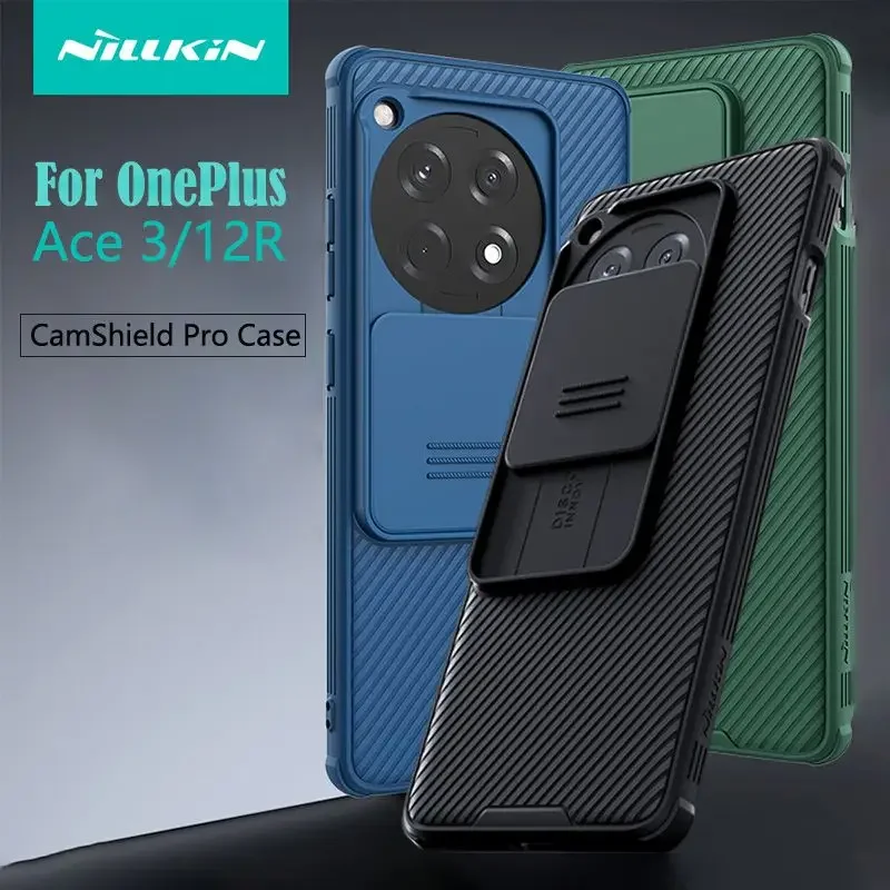 Nillkin Camshield Pro Pase Pase pre OnePlus Ace 3 a 12R, ochranný puzdro odolný voči nárazom, ochrana kamery, zadný kryt, nekĺzanie