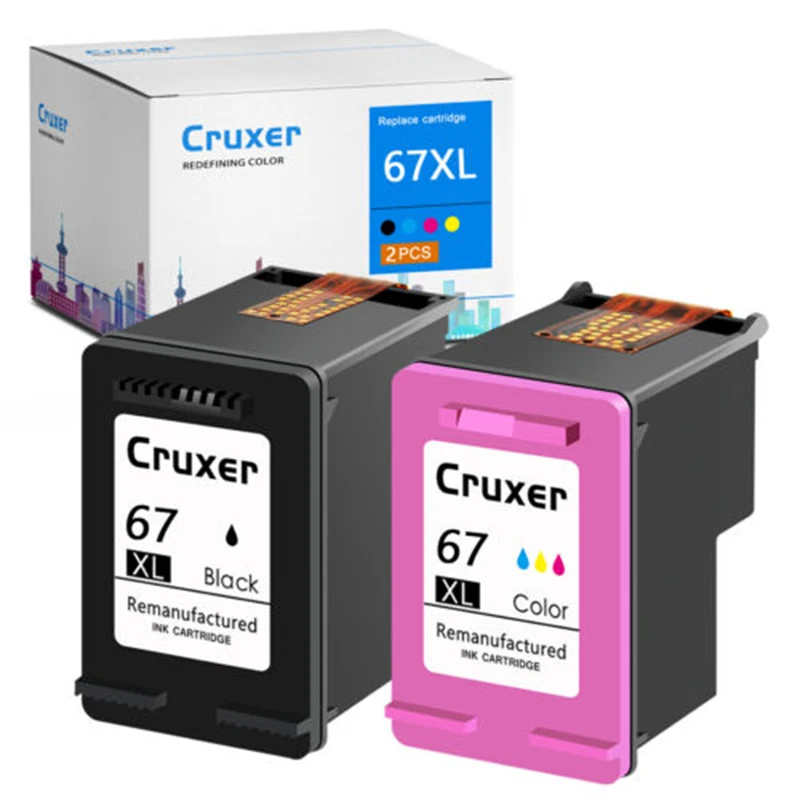 Nineleaf 67xl atrament čierna /trojfarebná pre HP 67 67XL HP Deskjet 1255 2722 2732 2742E Tlačiareň Plus 4140 4152 4155 4158