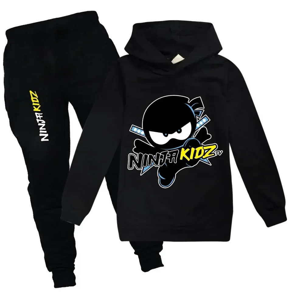 Ninja Boys Clothing Set Spring Autumn Módne kapucňa Tracksety Ninja Kidz Hooded Tričko