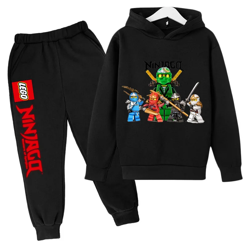 Ninja Kidz Boys and Girls Hoodie and Pants Dvojdielne Ninja Boy Spring/Fall Casual Strudina s kapucňou a športové legíny Ins