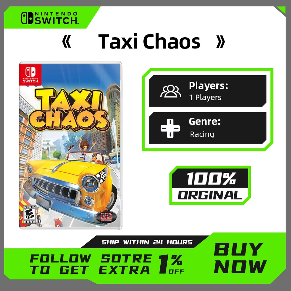 Nintendo Switch Game Deals - Taxi Chaos - 100% originálne hry Fyzická karta